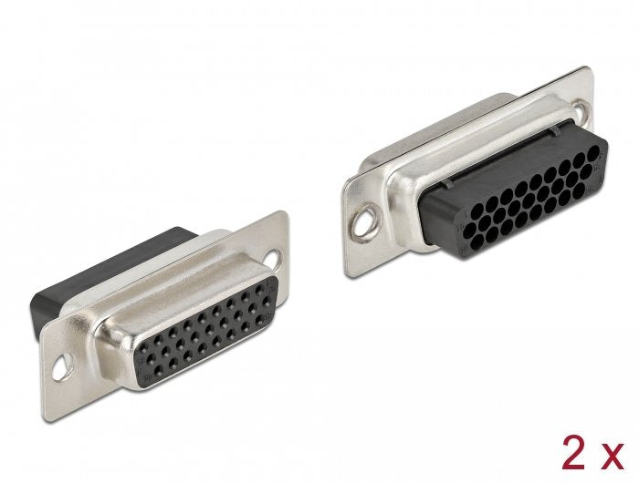 D-Sub Hd 26 Pin Crimp Buchse, Metall, 2 Stück