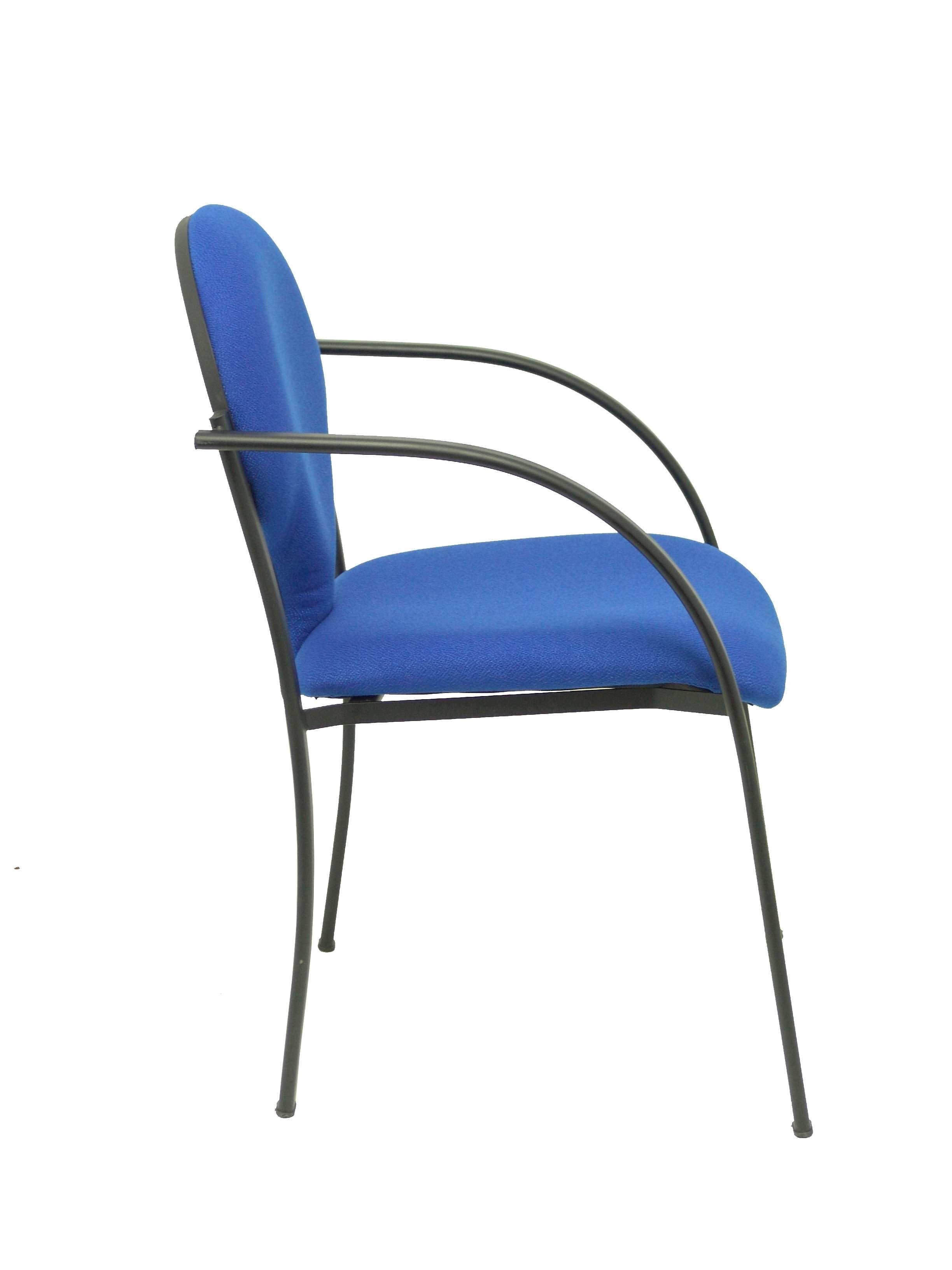 Pack 2 Sillas Hellin Chasis Negro Bali Azul