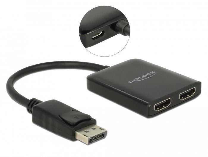Delock Splitter Displayport 1.2 Macho > 2 X Hdmi Hembra