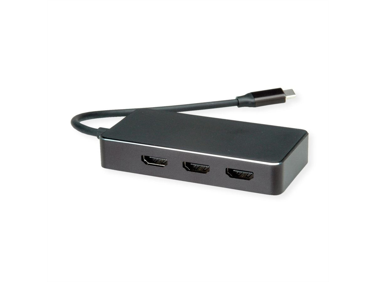 Value Multi-Display Adapter Usb Typ C - 3x Hdmi, Multi-Stream 4k