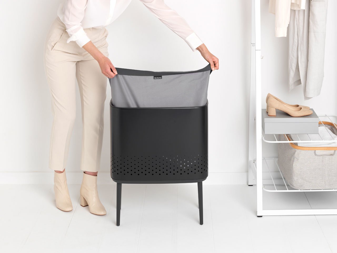 Brabantia 200526 Cesto Para Ropa 60 L Rectangular Negro