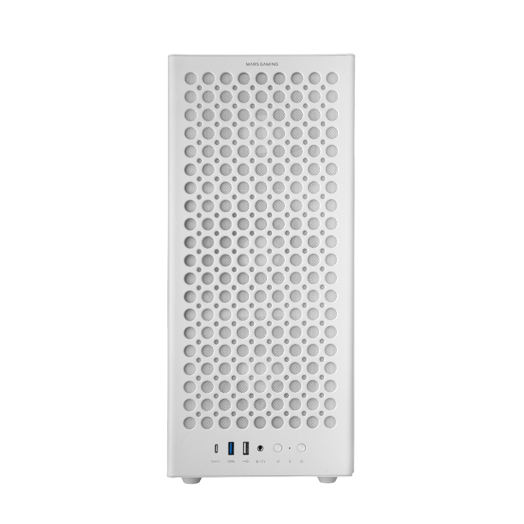 Caja Pc  Atx Mars Gaming Mc-T800 Frontal Airdot Mesh 4x Ventiladores Fdb Cablehatch Usb-C Blanco