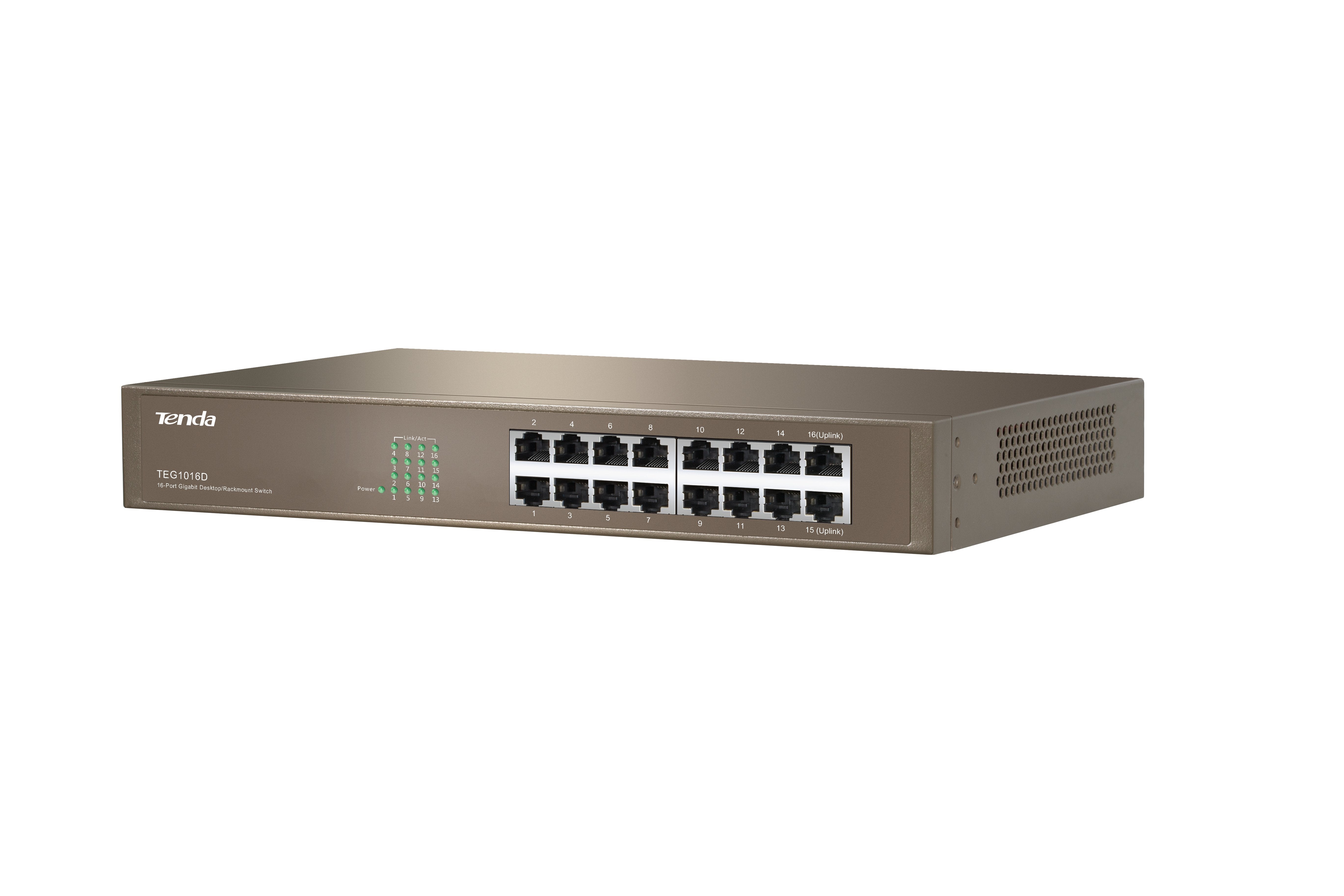 Tenda Switch 16 Puertos Gigabit Teg1016d 10/100/1000 Rack