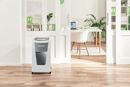 Leitz 80150000 Triturador De Papel Corte Cruzado 22 Cm Gris, Blanco