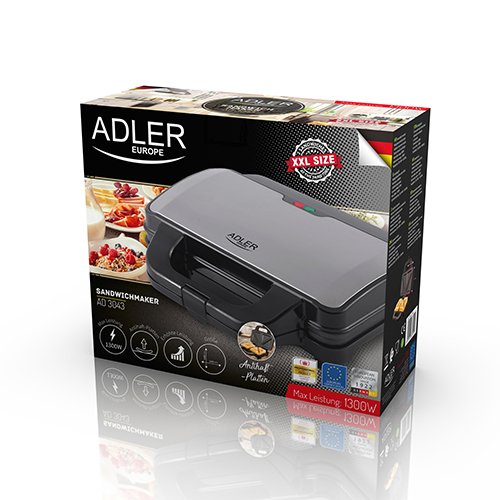 Sandwichera Xxl Tamaño Usa Adler Ad 3043