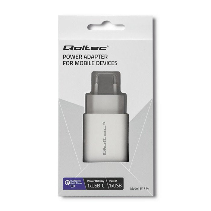 EAN 5901878517148 - Qoltec 51714 adaptador e inversor de corriente Interior 18 W Blanco imagen 2