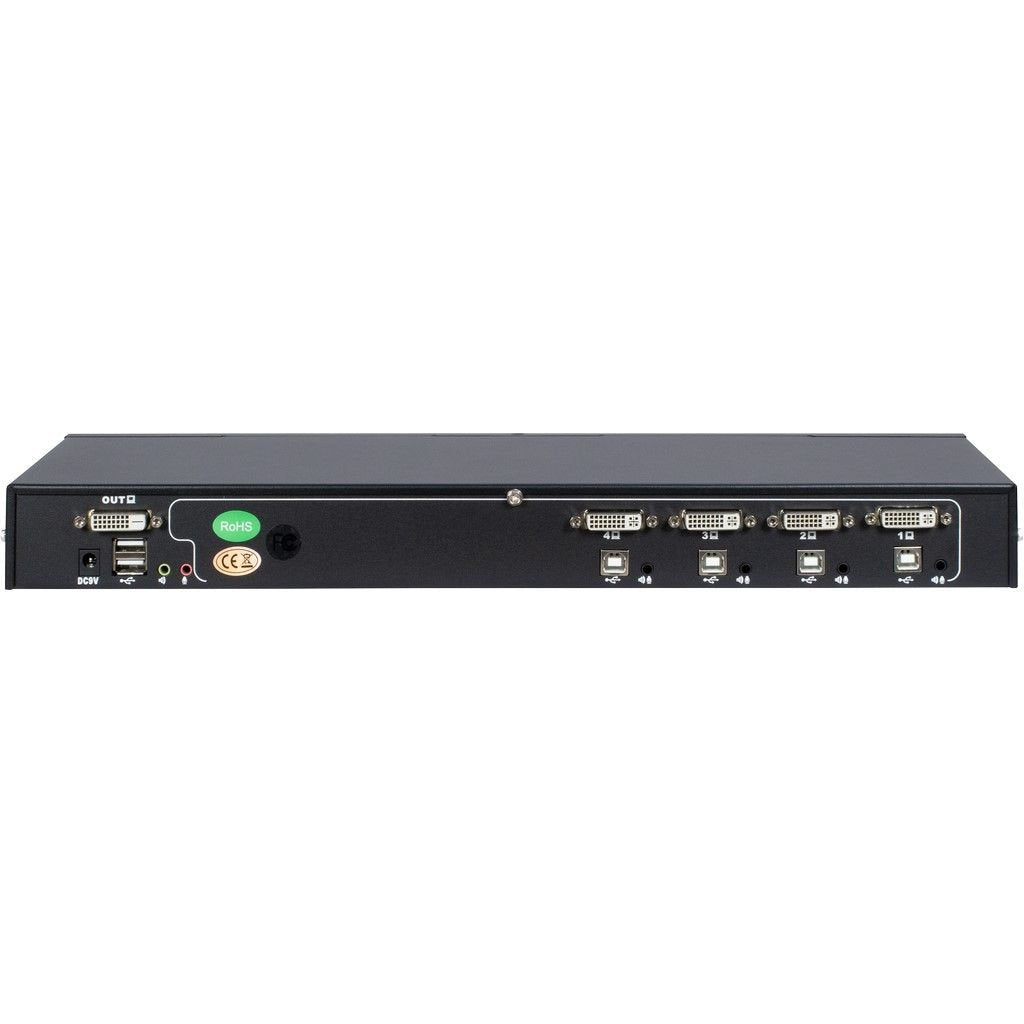 Inter-Tech Kvm-Switch As-9104da Rackmountdvi,4xdvi/Usb/Audio Retail