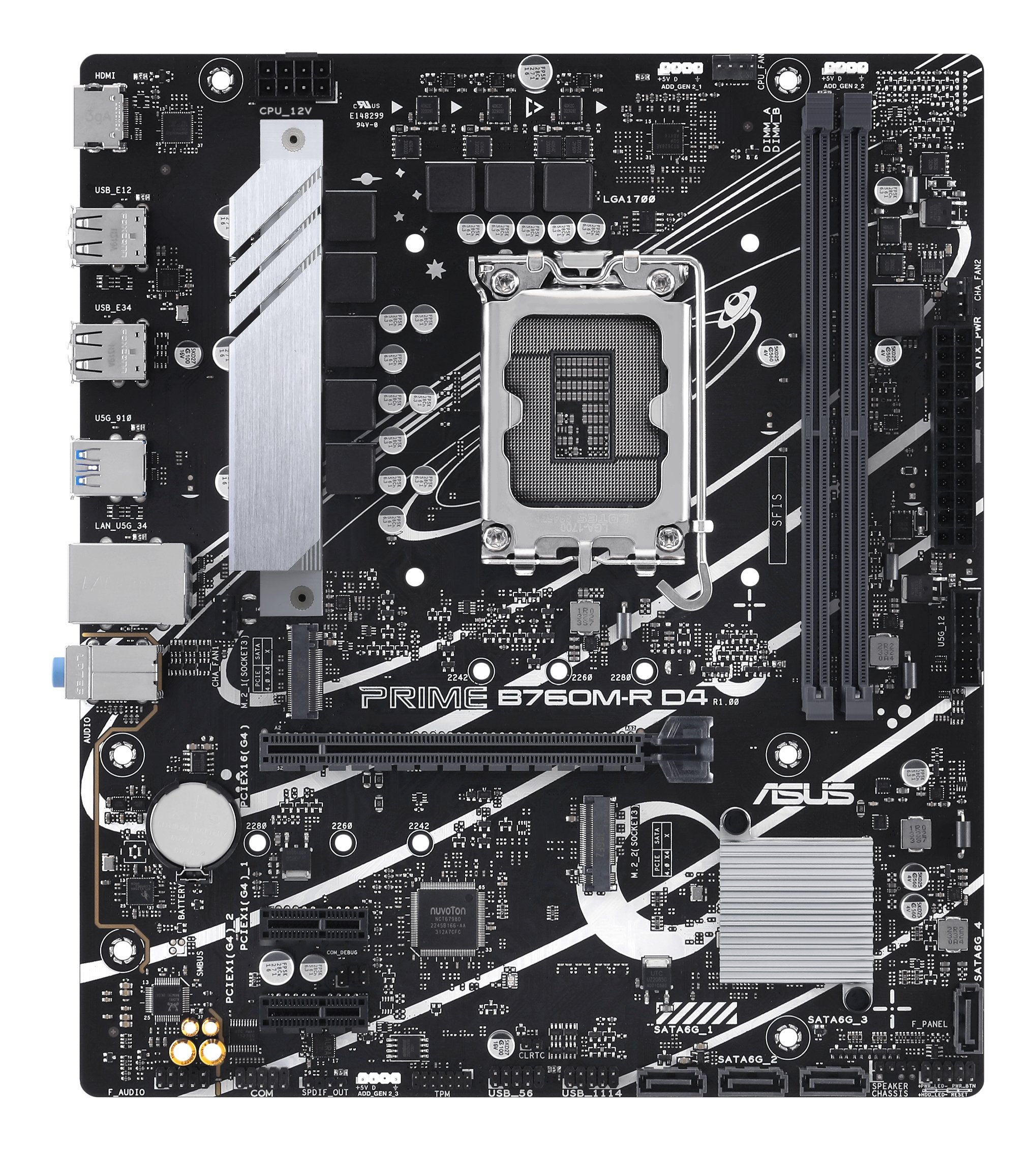 EAN 4711387423769 - ASUS PRIME B760M-R D4 Intel B760 LGA 1700 micro ATX imagen 2