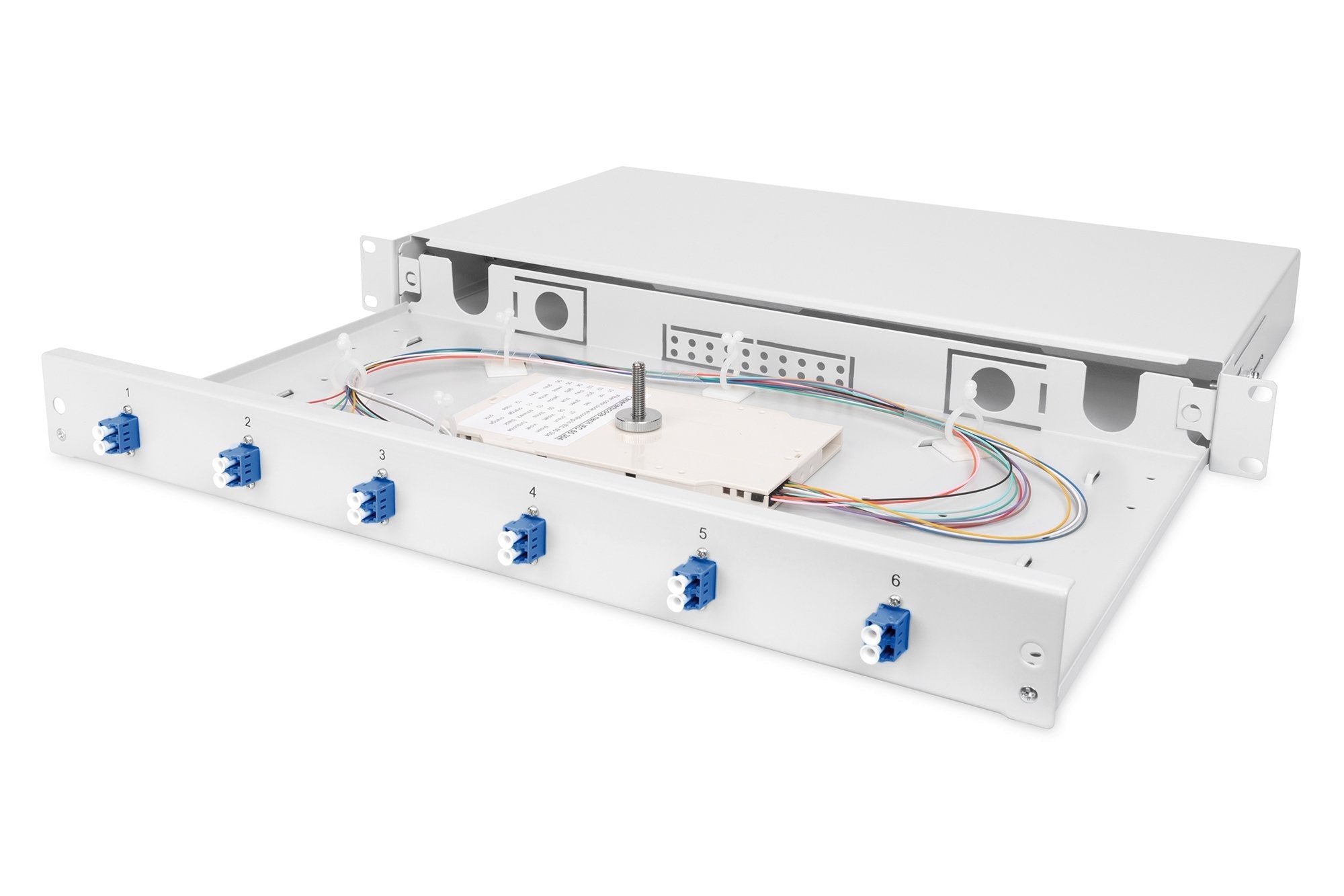 Digitus Caja De Empalme De Fibra Óptica, Equipada, Lc, Os2 - 1u - 19"