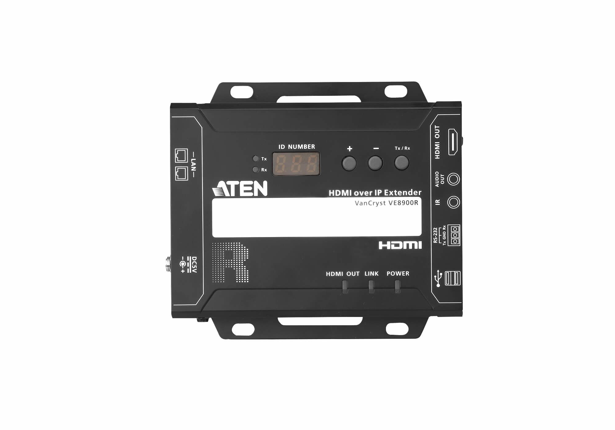 Hdmi Over Ip Receiver With Usb Peripheral Support And Ir / Rs-232 / Ethernet (Webgui) Control And Daisy-Chainable