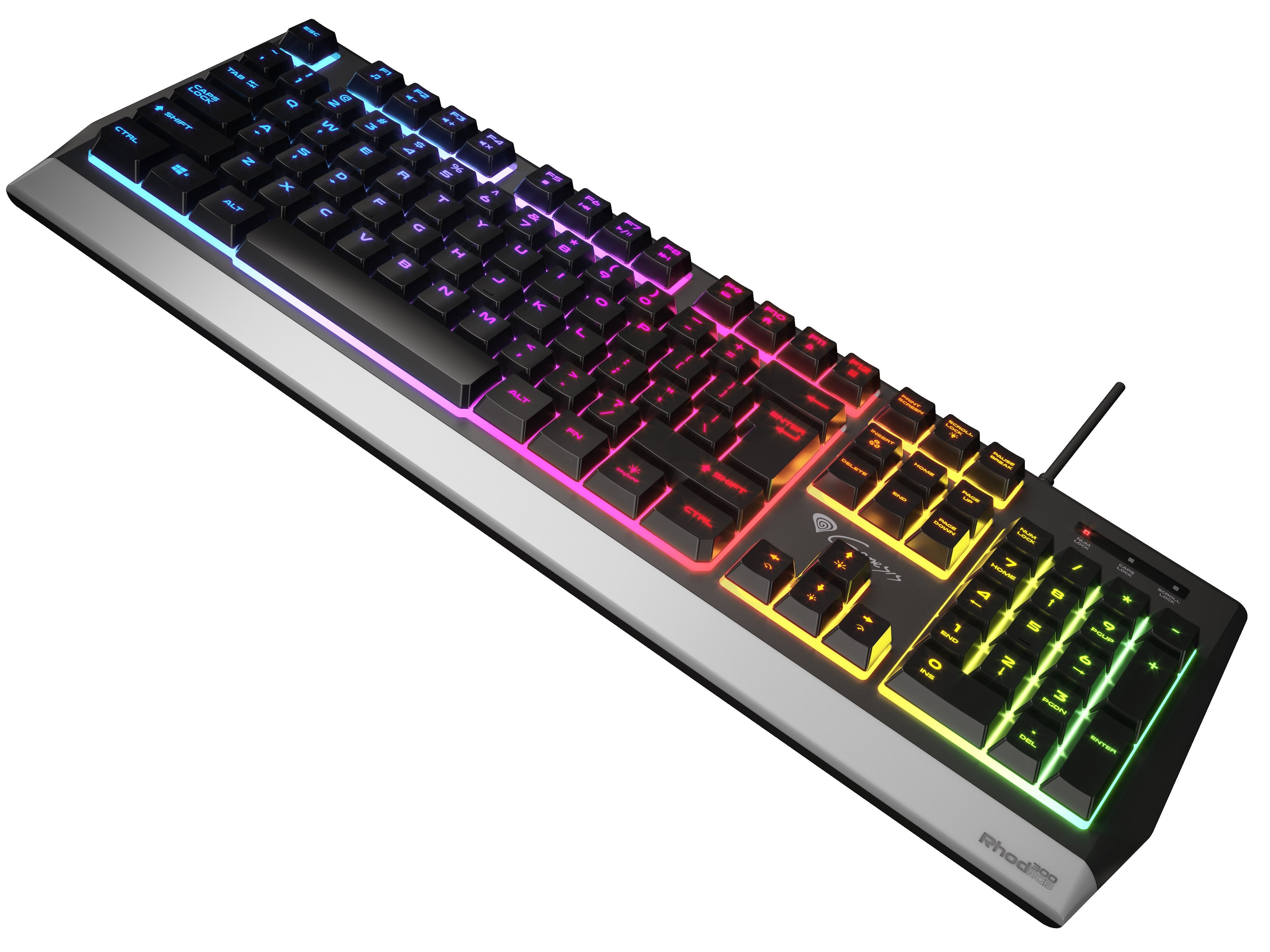 Genesis Gaming Tastatur Rhod 300 Rgb Cablegeb. (Fr)