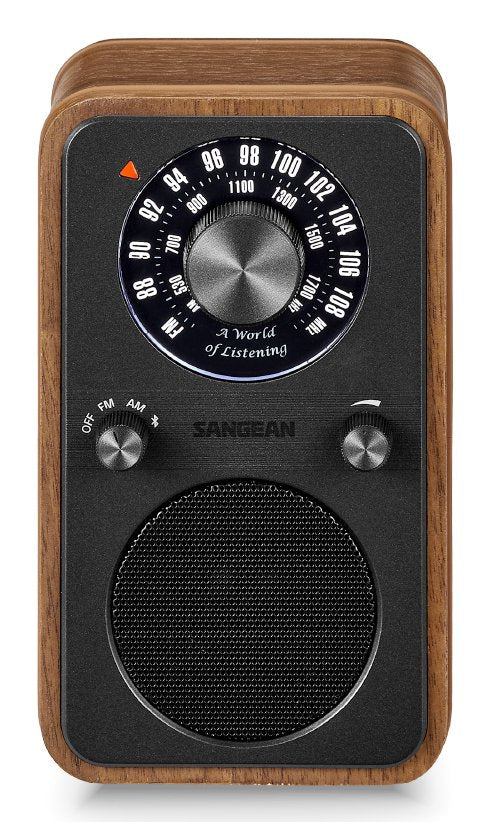 Sangean Wr-9 Nogal Vintage Radio Analógica De Madera Con Am Fm Bluetooth