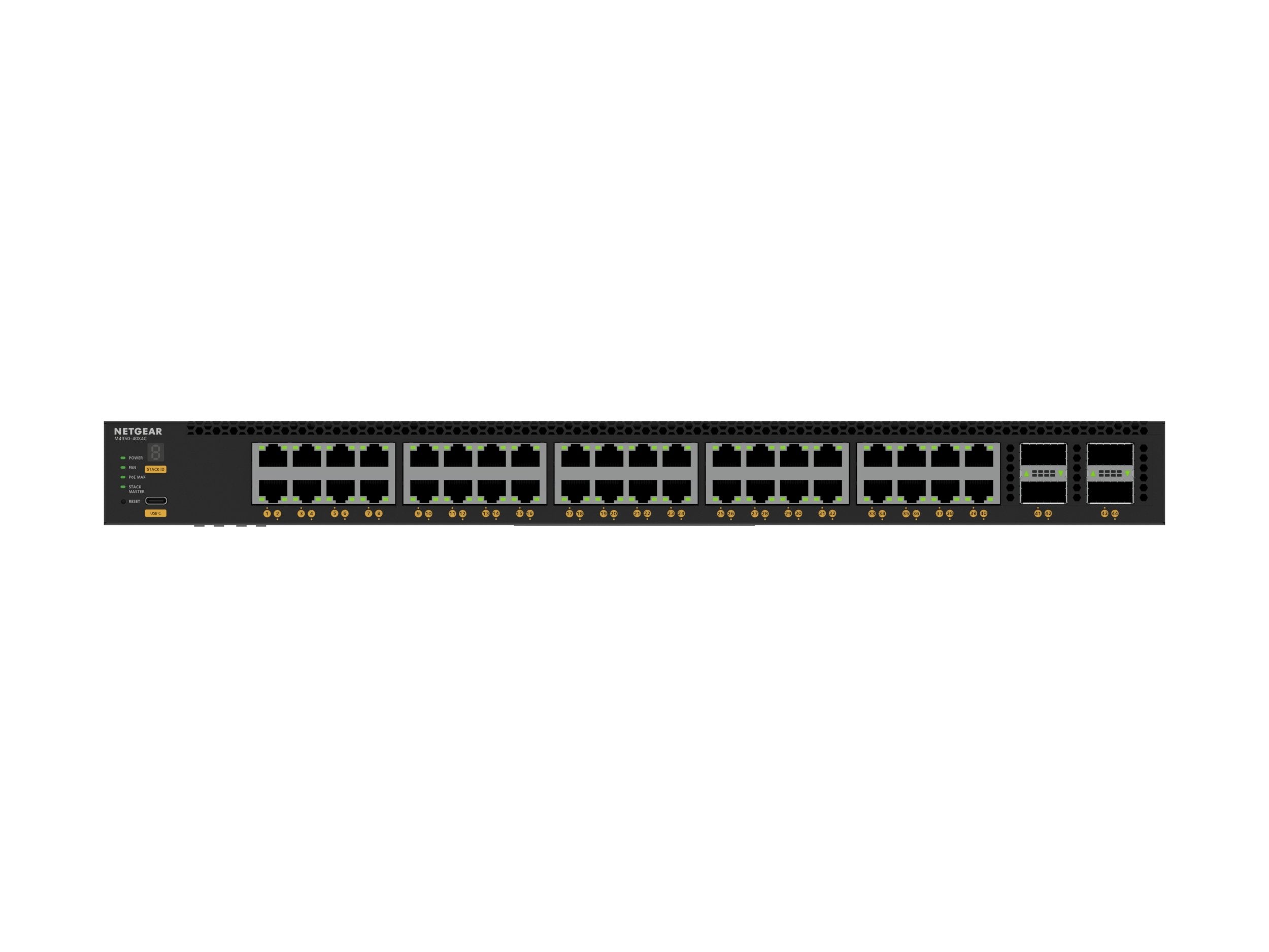 EAN 606449165197 - NETGEAR M4350-40X4C Gestionado L3 10G Ethernet (100/1000/10000) Energía sobre Ethernet (PoE) 1U Negro imagen 5