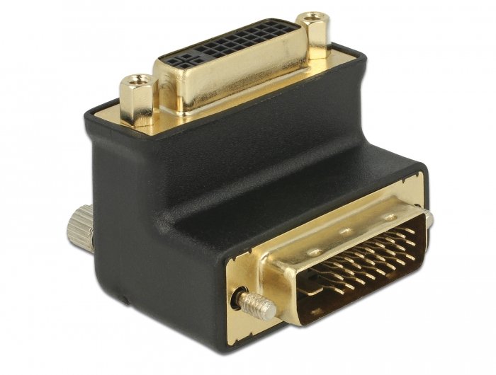 Delock Adaptador Dvi 24+1 Macho > Dvi 24+5 Hembra 90° Angular