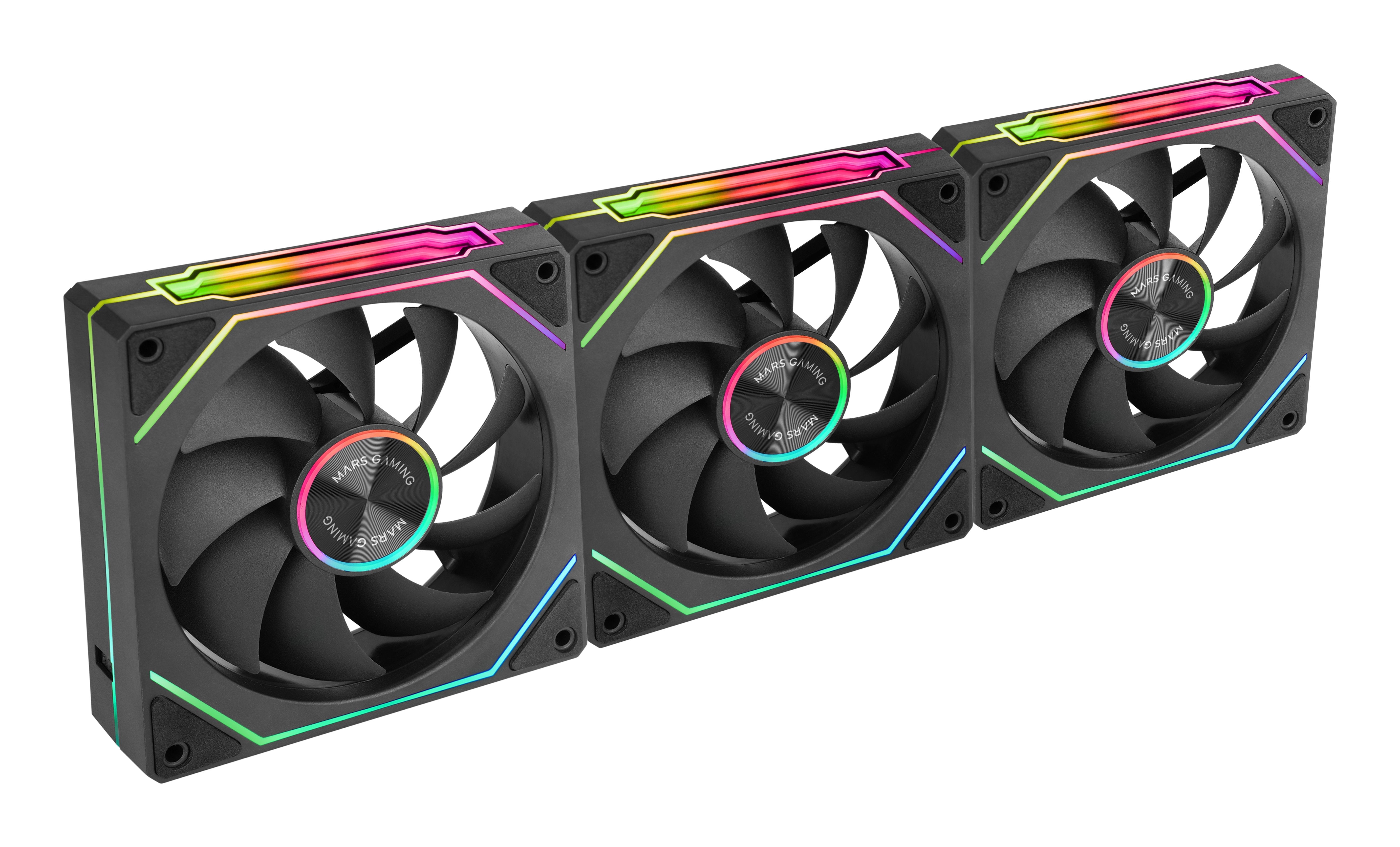 Pack 3 Ventiladores Mars Gaming Mf-Linkfinitykit2 12cm Argb