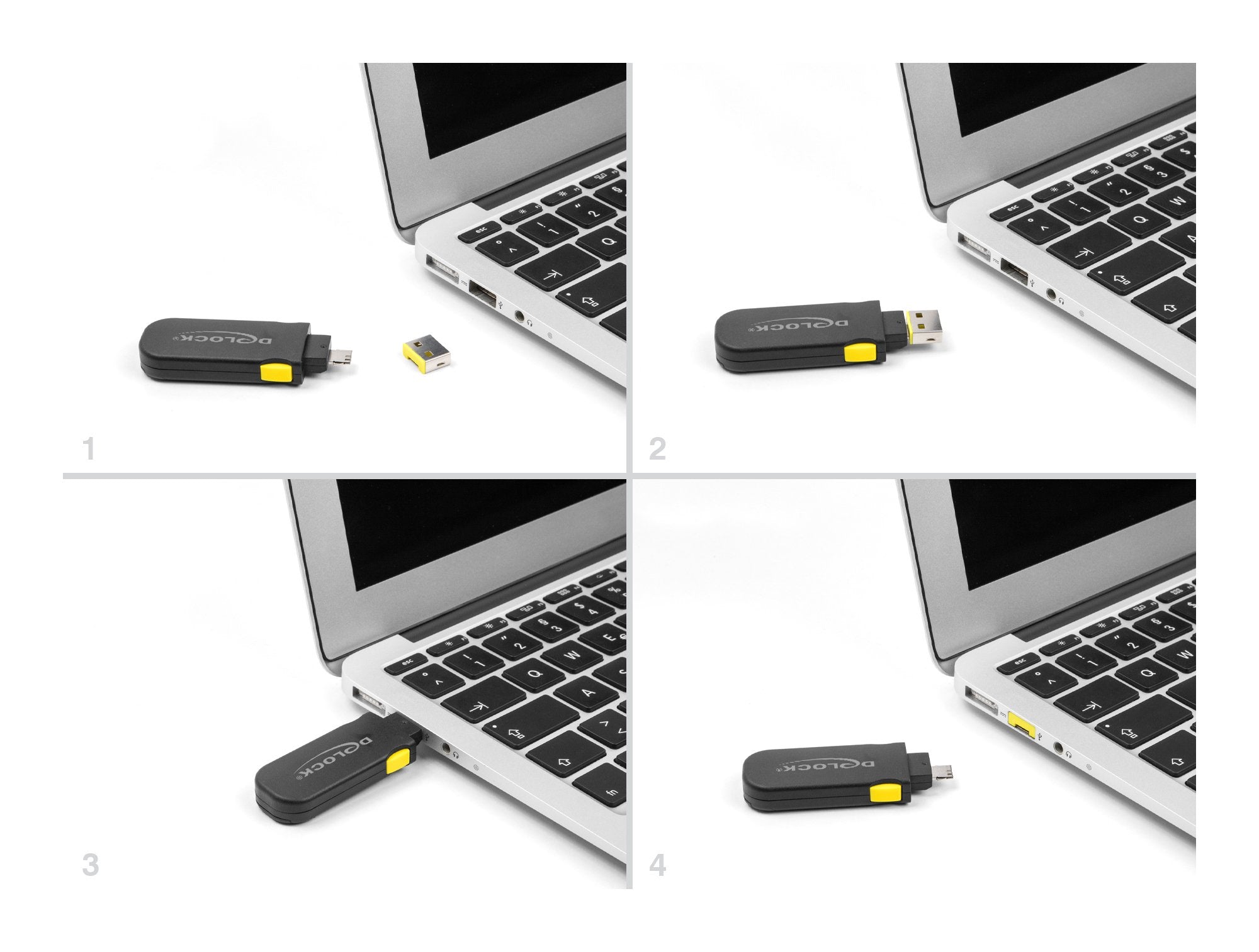 EAN 4043619220311 - DeLOCK 22031 bloqueador de puerto Bloqueador de puerto + clave USB tipo A Negro, Amarillo 1 pieza(s) imagen 5