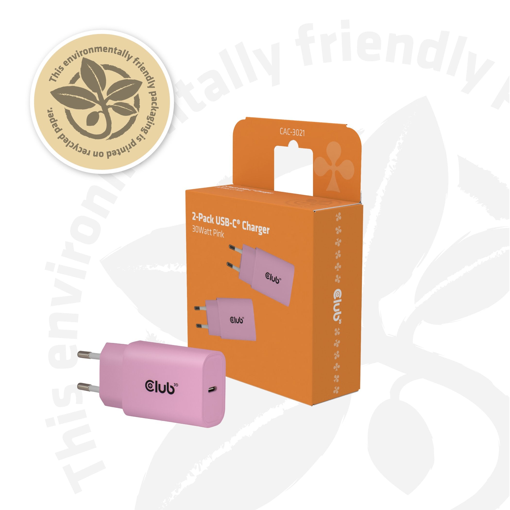 EAN 8719214473402 - CLUB3D CAC-3021 cargador de dispositivo móvil Smartphone, Universal Rosa Corriente alterna Carga rápida I imagen 10