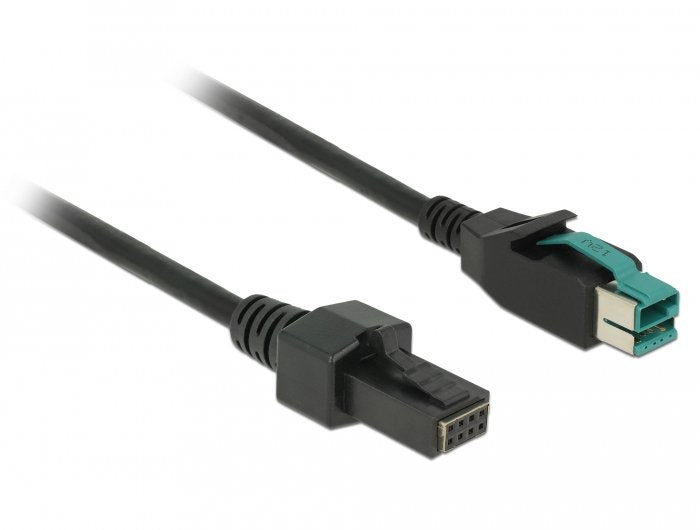 Delock Powerojousb Cable Stecker 12 V > 2 X 4 Pin Stecker 4 M Für Pos Drucker Und Terminals