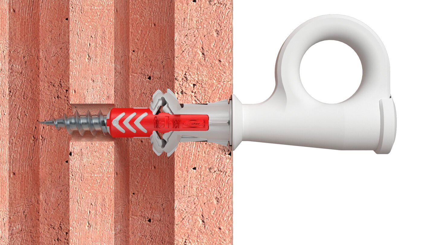 Tacos  Fischer Easyhook Loop Duopower 8x40, 25 Piezas, Con Ojal Easyhook Blancos