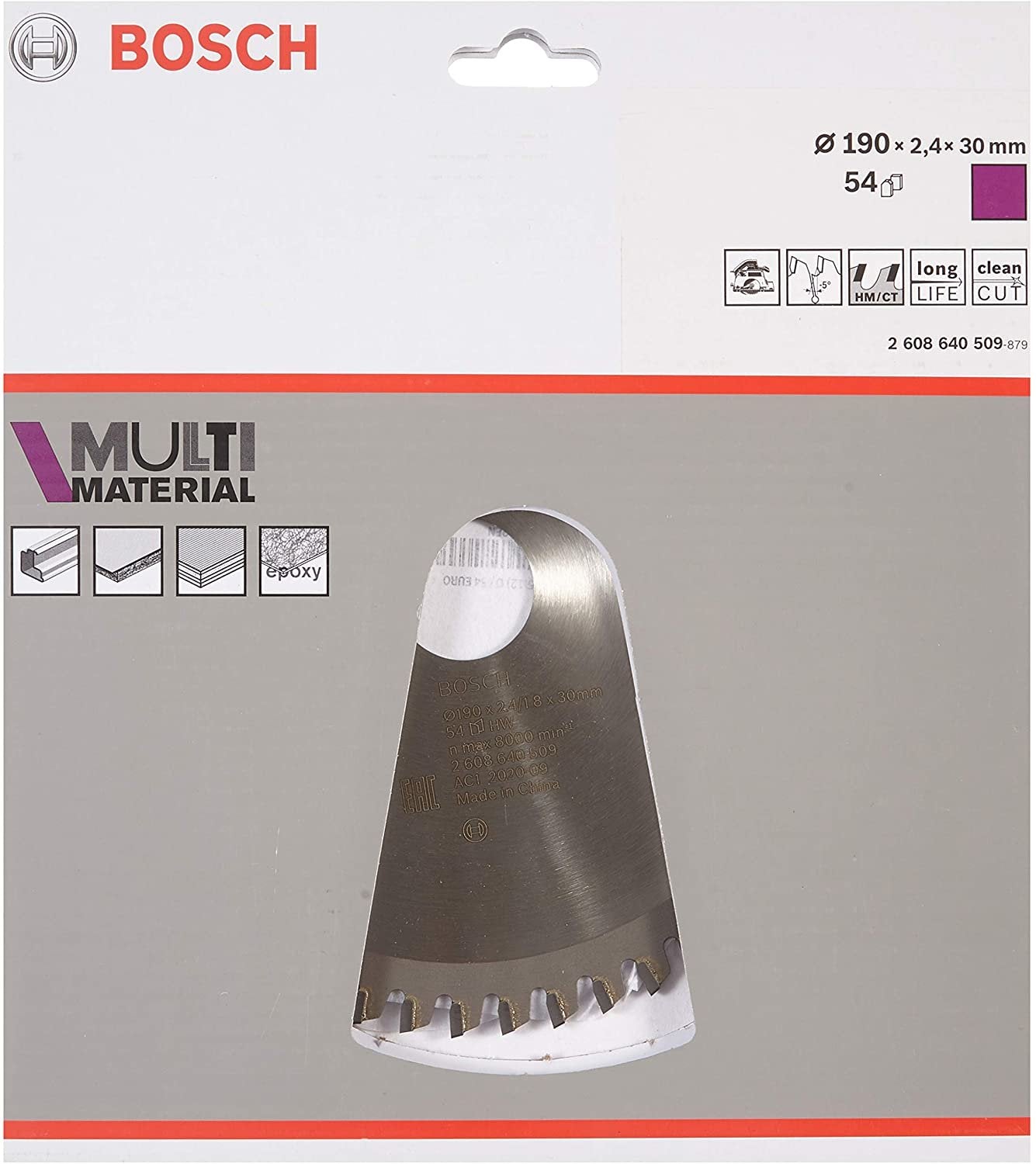 Hoja De Sierra Circular Bosch Optiline Wood, Ø 190 Mm, 48 Dientes (Diámetro 30 Mm, Para Sierras Circulares Manuales)  48z 2608640617