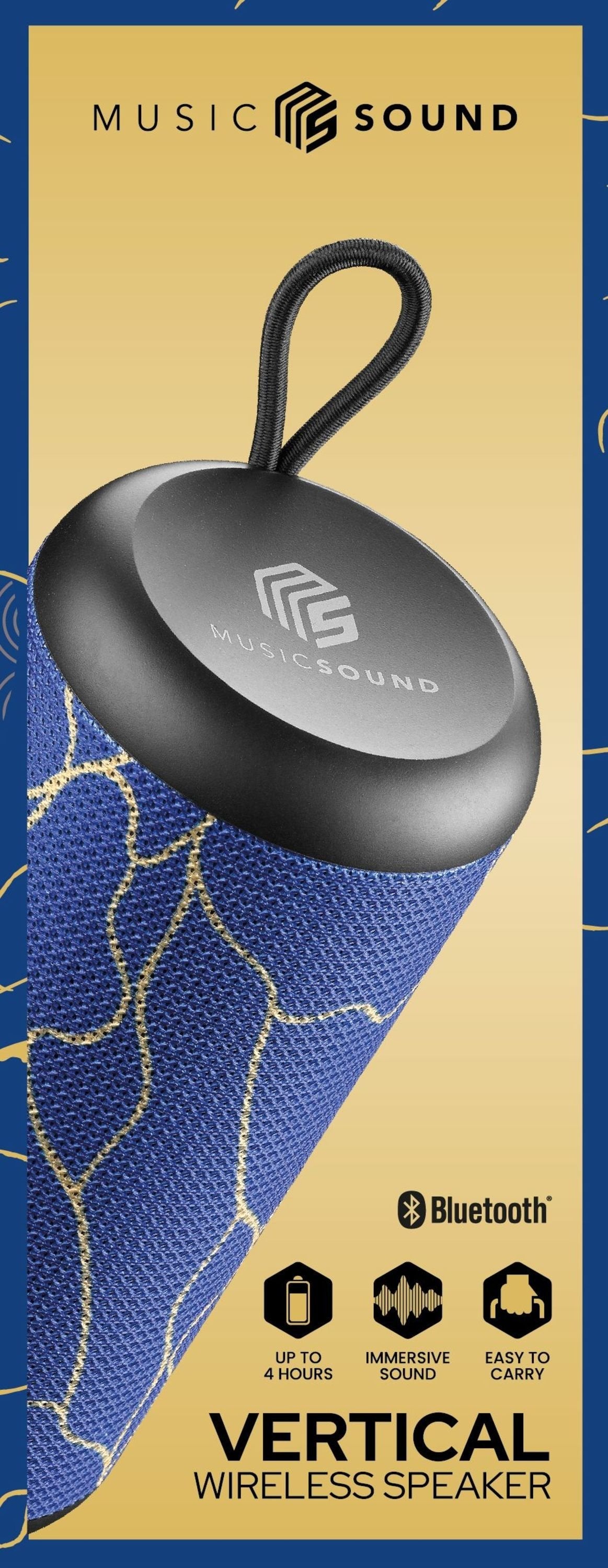 Music Sound 8018080483707 Altavoz Monofónico Portátil Azul 5 W