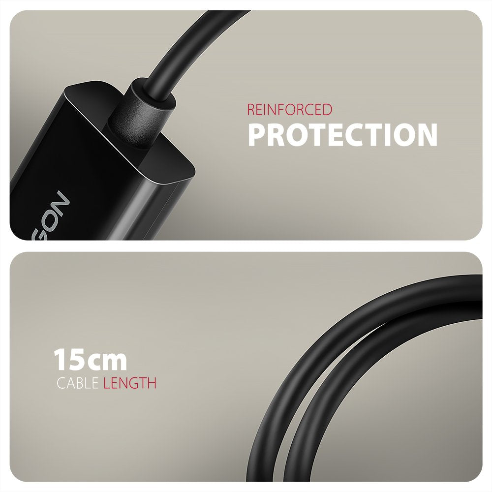 EAN 8595247908810 - Axagon RVD-HI20N adaptador de cable de vídeo 0,15 m DisplayPort HDMI Negro imagen 3