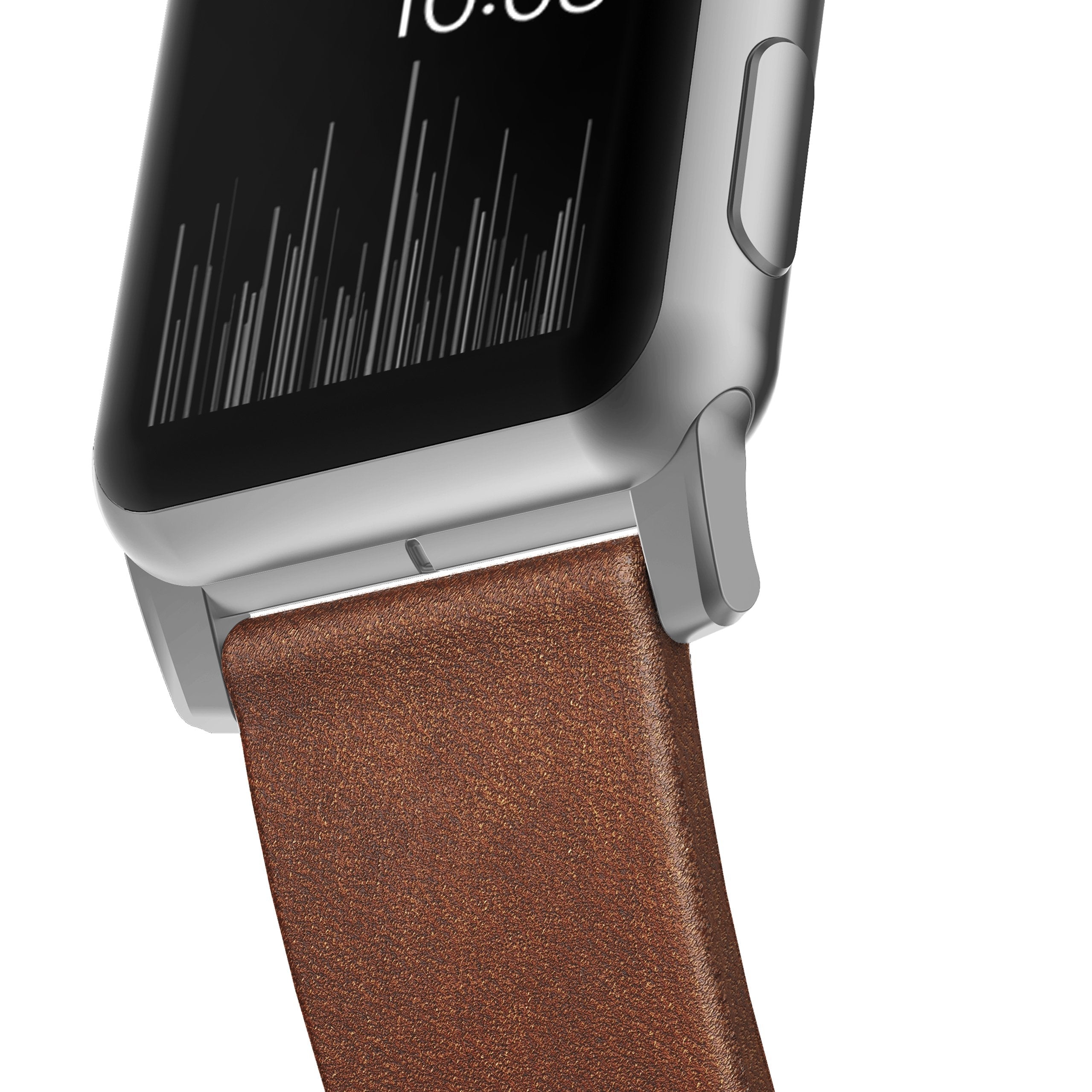Nomad Strap Modern Lthr. Brown Connect. Silver 46/49mm