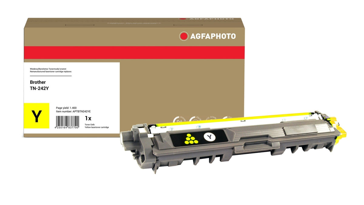 EAN 4250164837790 - AgfaPhoto APTBTN242YE cartucho de tóner 1 pieza(s) Compatible Amarillo imagen 1