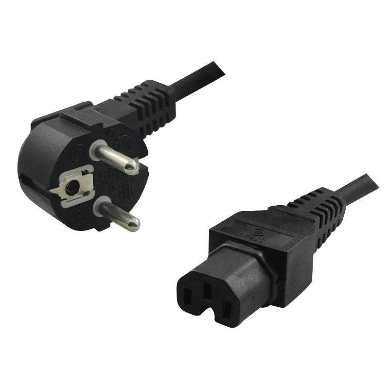 Logilink Cable De Alimentacion Schuko A C15 90â° Iec 2m Negro Cp105