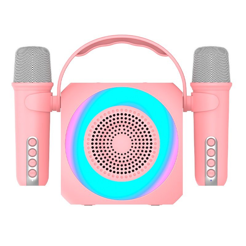 Cool Altavoz Bluetooth Universal Musica 6w Mini Karaoke Party + 2 Microfonos Rosa