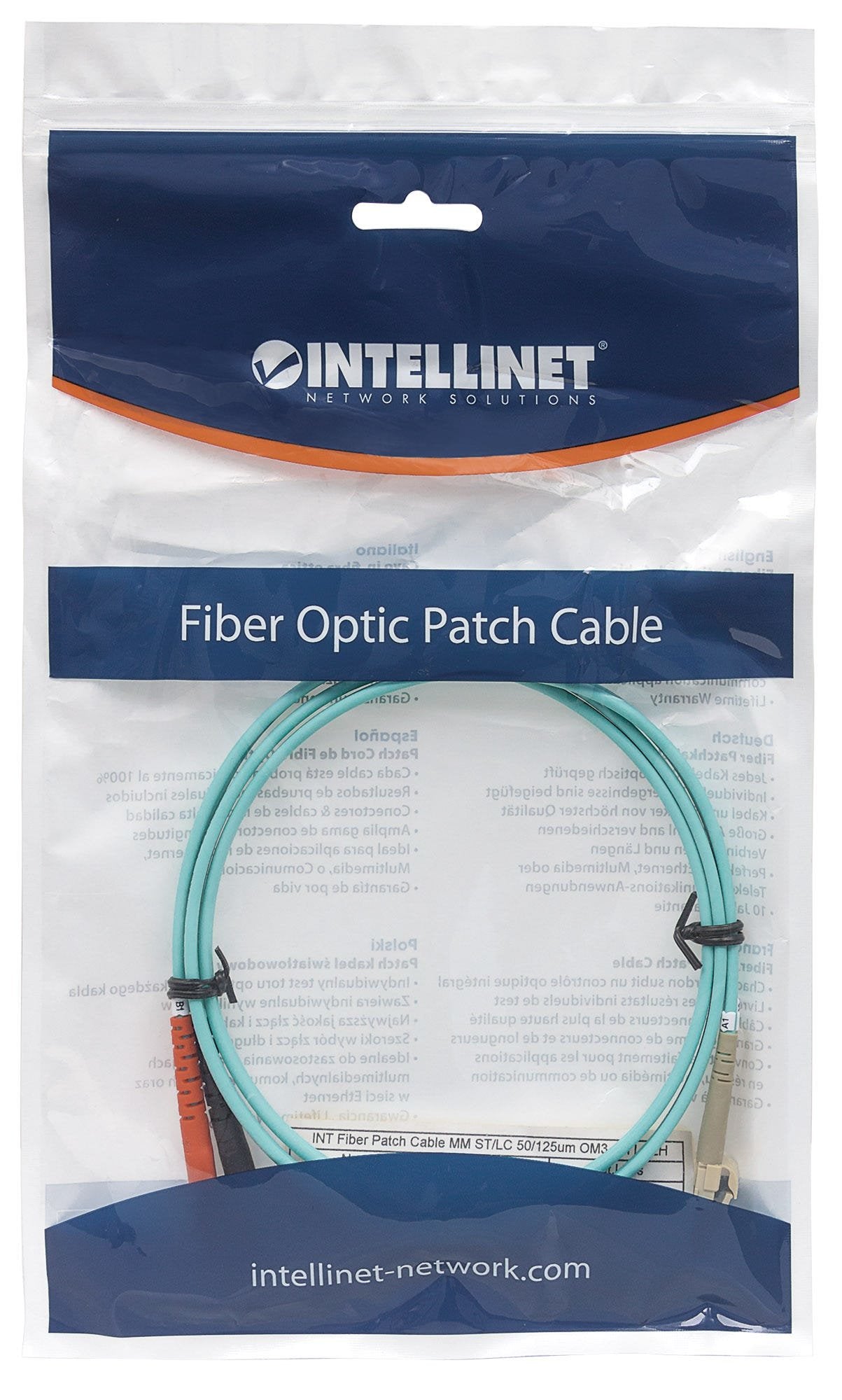 EAN 0766623751001 - Intellinet 751001 Cable de fibra óptica e InfiniBand 2 m ST LC Color aguamarina imagen 5