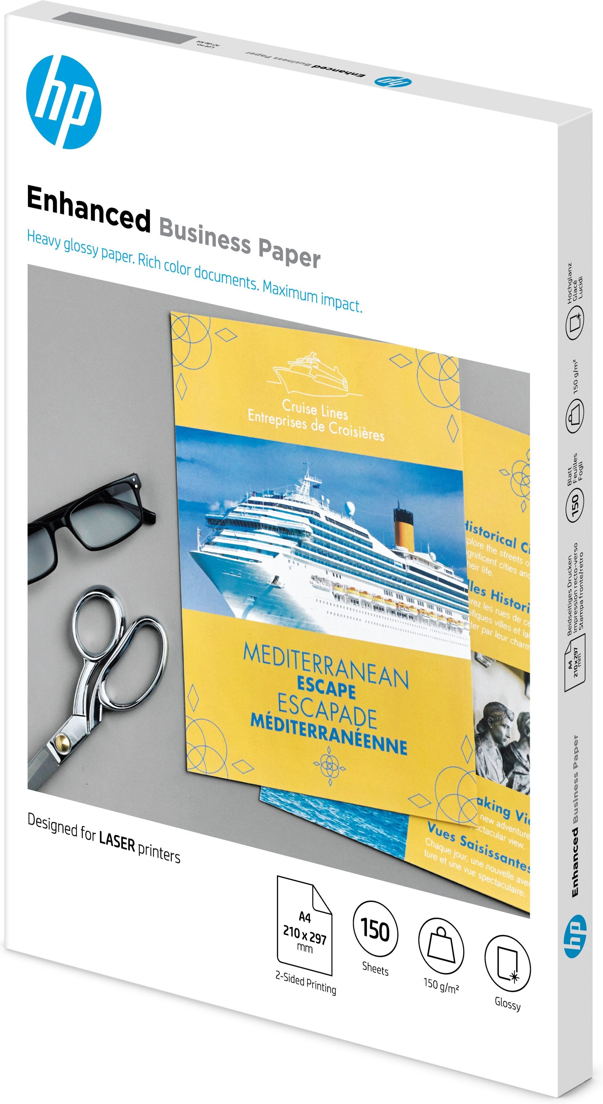 EAN 0884962310632 - HP Professional Glossy Laser Paper 150 gsm-150 sht/A4/210 x 297 mm papel para impresora de inyección de t imagen 2
