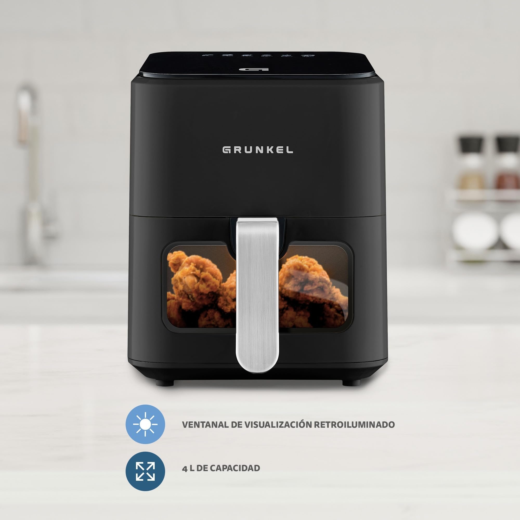 EAN 8426156017761 - Grunkel BLACKEASYFRYER freidora Sencillo 4 L Independiente 1200 W Freidora de aire caliente Negro imagen 7