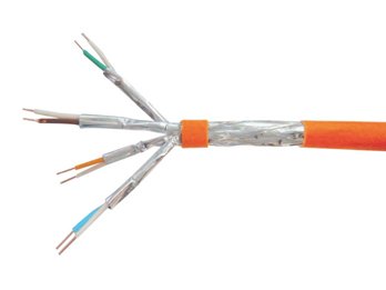 Equip Bobina Cable 100m Cat 7 S/Ftp Lszh Solid Copper Naranja 187321