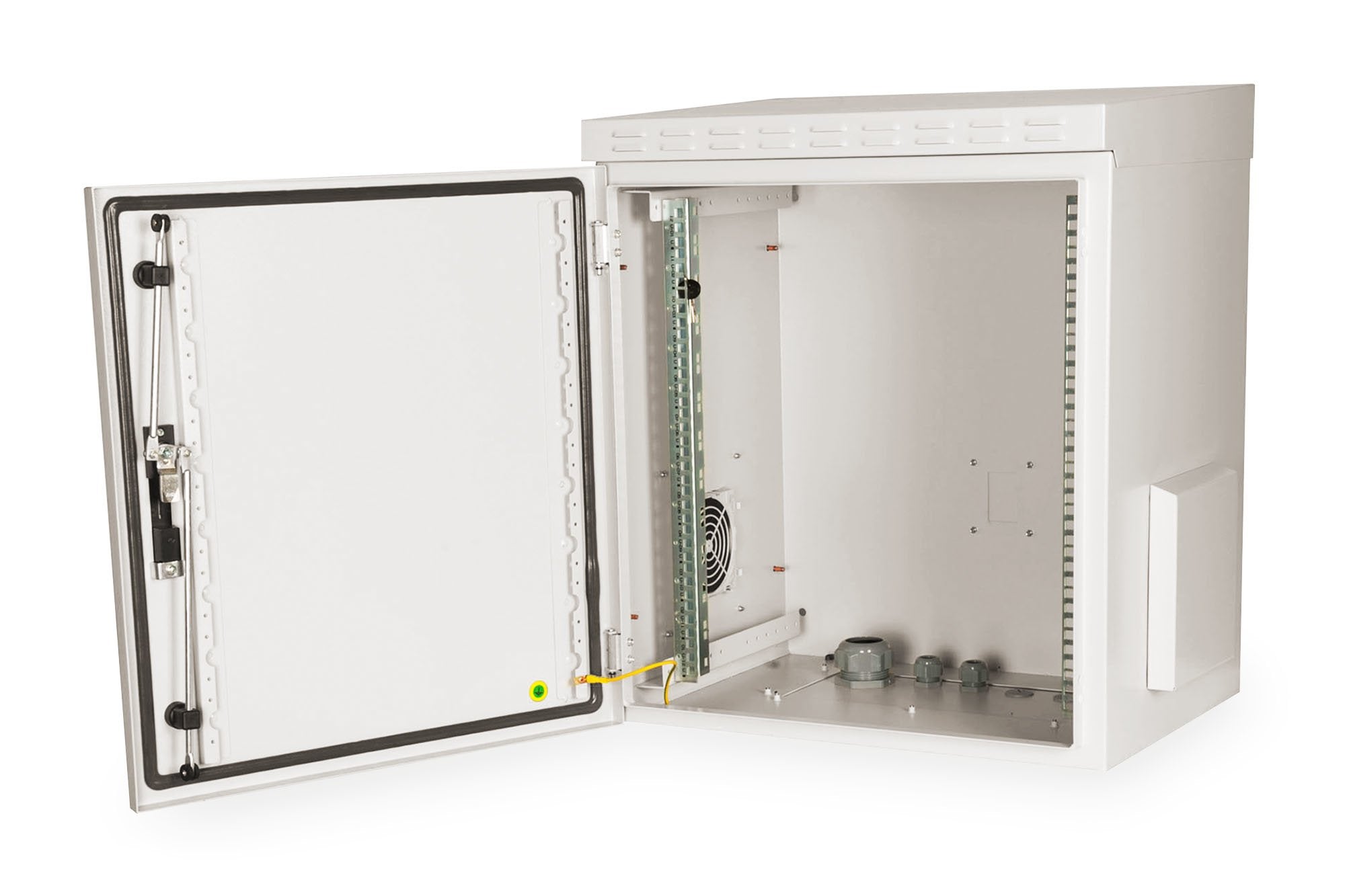 Digitus Ip55 Outdoor Wall Mounting 12u 713x600x450mm Water And Dust Protected Grey Ral7035