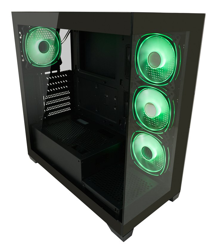 Gehäuse Miditower 715b Negro Usb3.2 Audio O.Netzteil Seamless_x