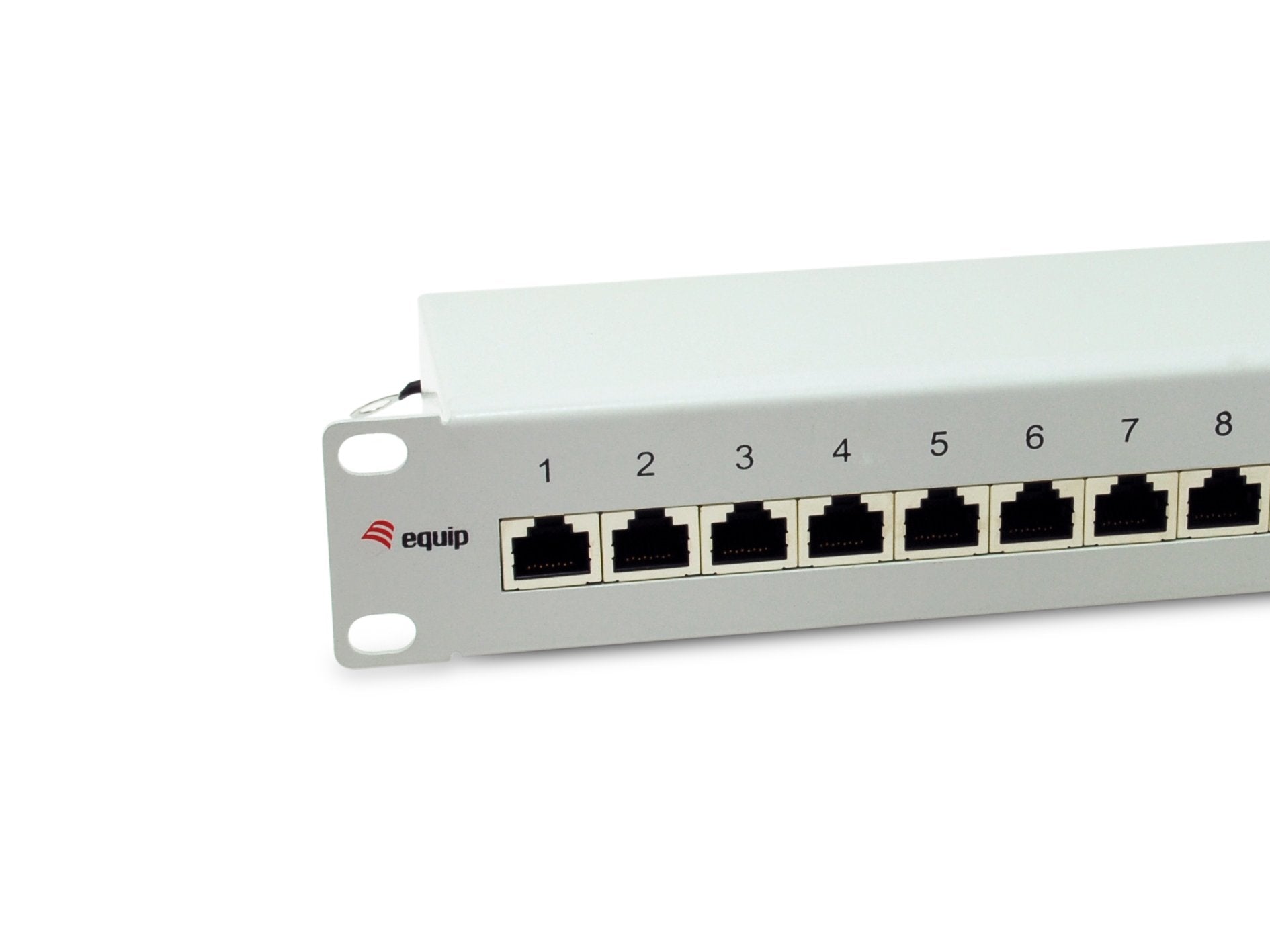 Equip Patchpanel 12x Rj45 Cat6a 10" Ftp 1he Premium Gris Claro