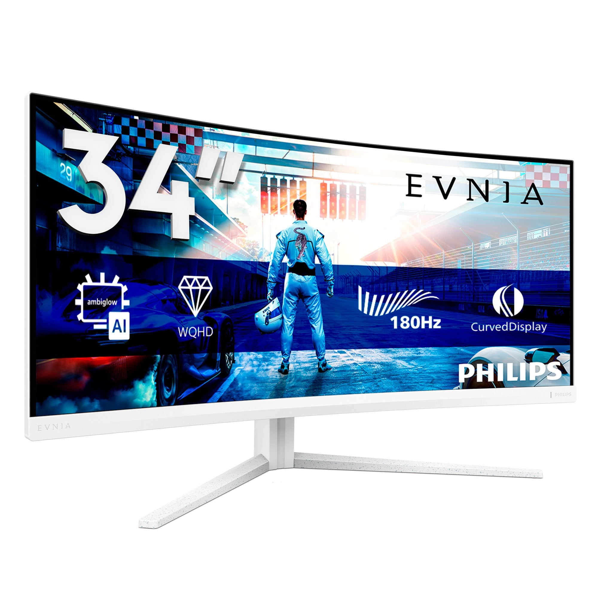 EAN 8721038002225 - Philips Evnia 5000 34M2C5501A/00 pantalla para PC 86,4 cm (34") 3440 x 1440 Pixeles Wide Quad HD LCD Blan imagen 2