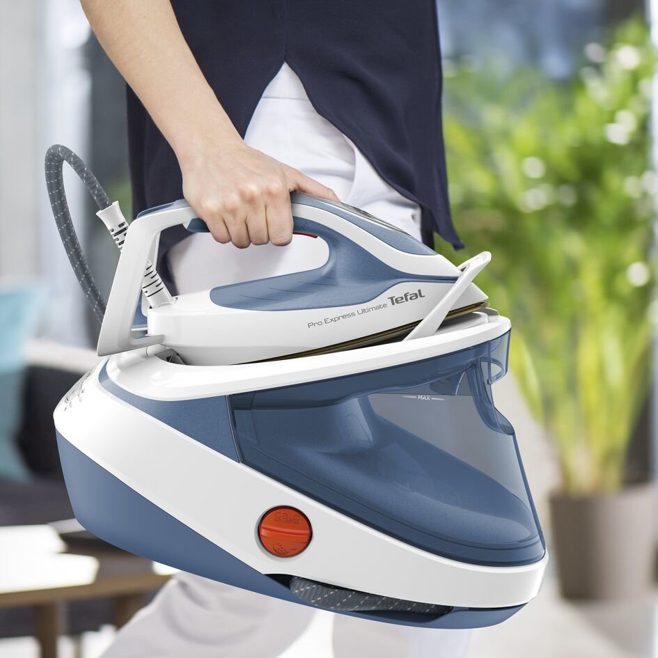 Tefal Gv9710e0, Estación De Planchado A Vapor Blanco/Azul