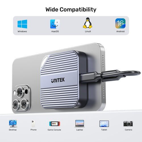 Unitek Obudowa Magnetyczna Solidforce Reefer Usb-C Do M.2 Ssd (Nvme/Sata)