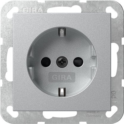 Gira System 55 Toma De Corriente Schuko Aluminio