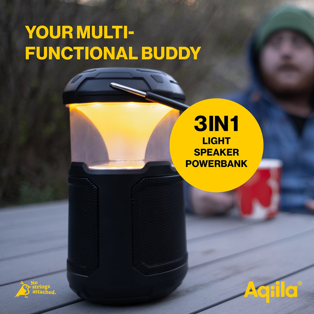 Aqiila Soundbird B10 3-In-1 Lampe Lautsprecher U Powerbank
