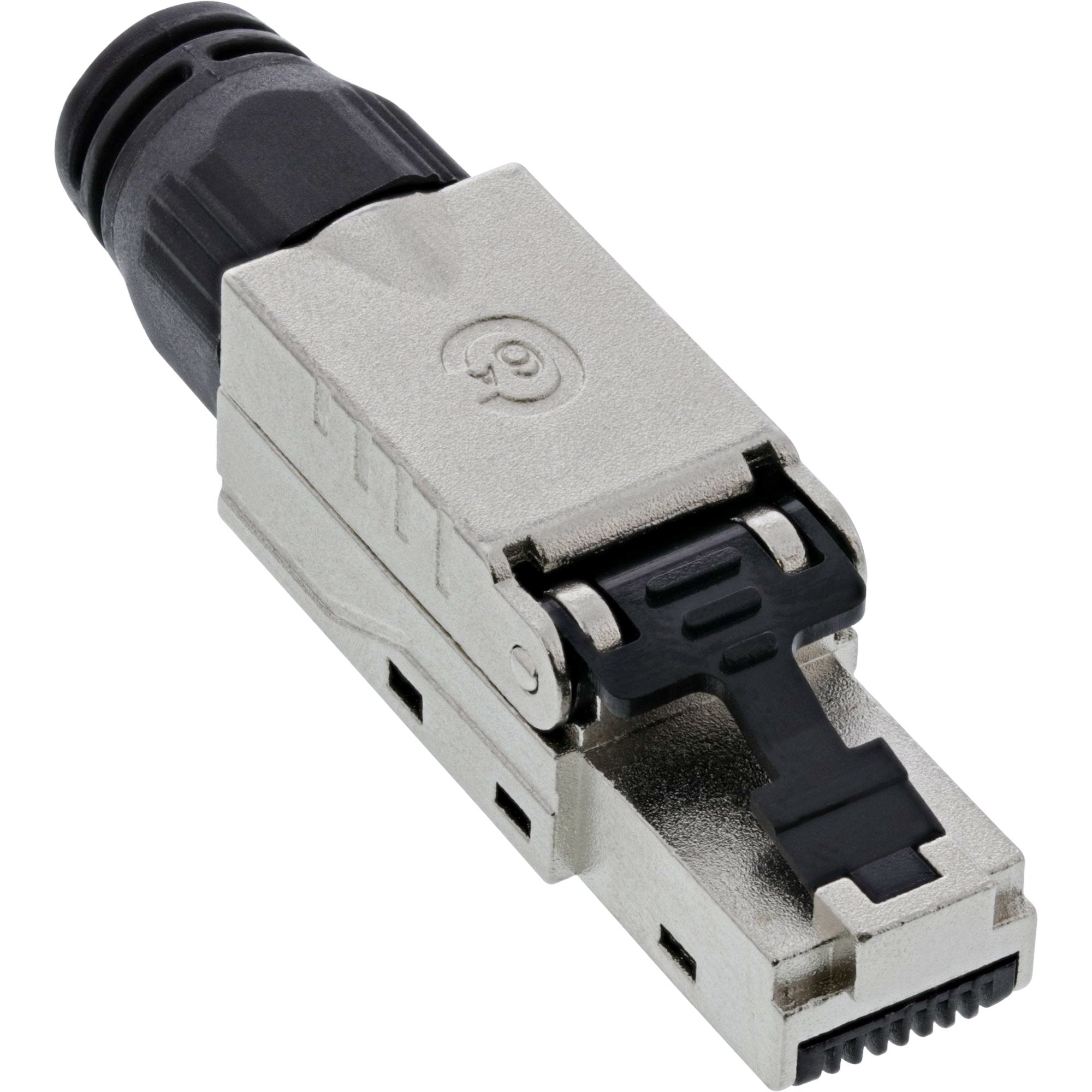 Enchufe Inline Rj45 Cat.6a 500mhz, Instalable En Campo, Blindado, Con Tapa Roscada