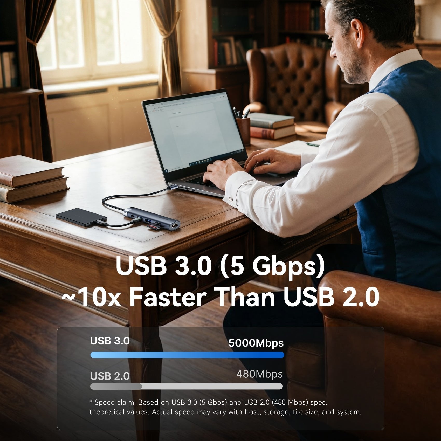 Docking Usb Tipo-C Vention Thjhb 1xhdmi 4k 2xusb 1xusb Tipo-C Pd Gris