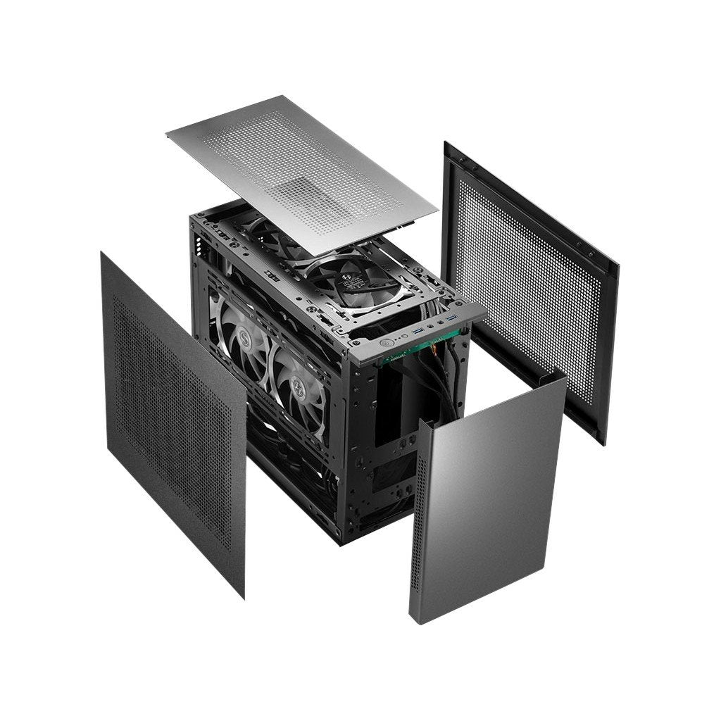 Caja Pc Inter-Tech Micro Atx Im-1 Pocket Negro Sin Fuente De Alimentación