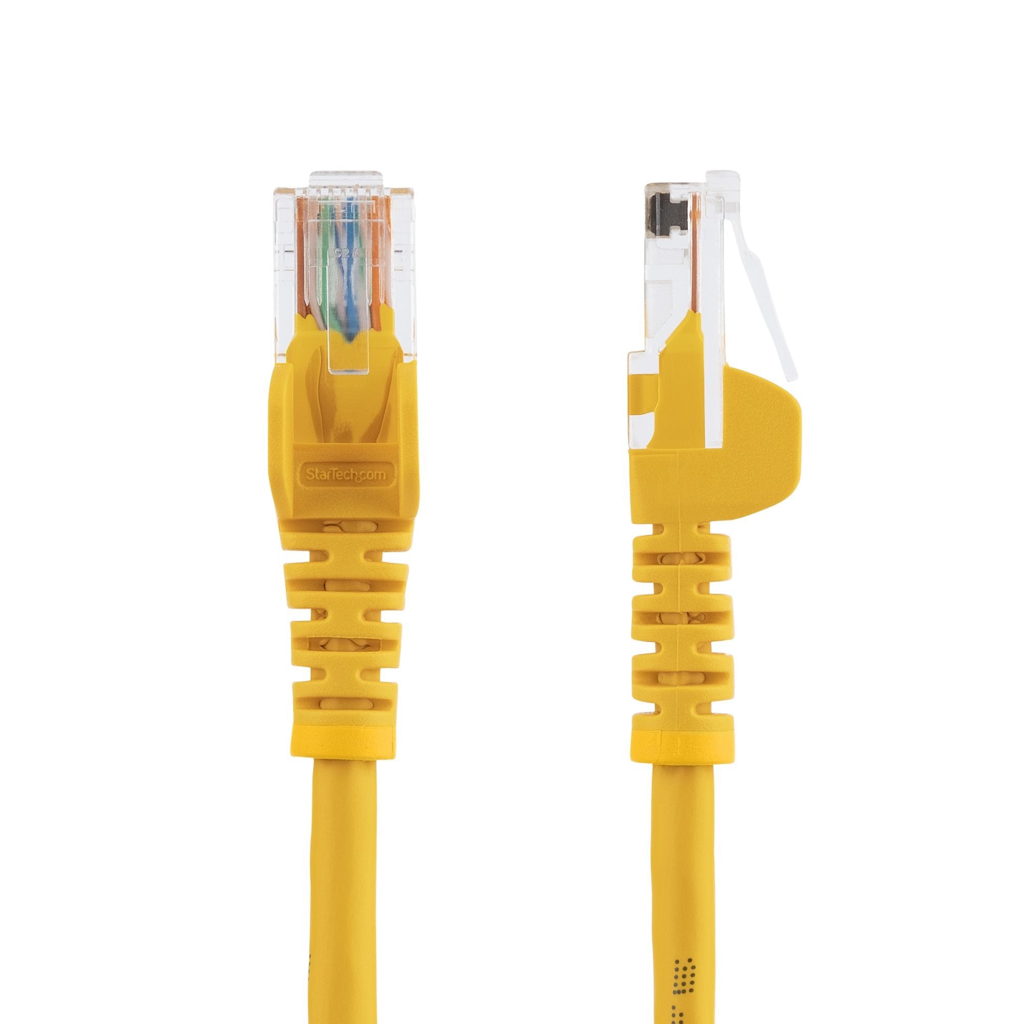 Cable Red 0.5m Amarillo Cat5e  Cabl Ethernet Sin Enganche