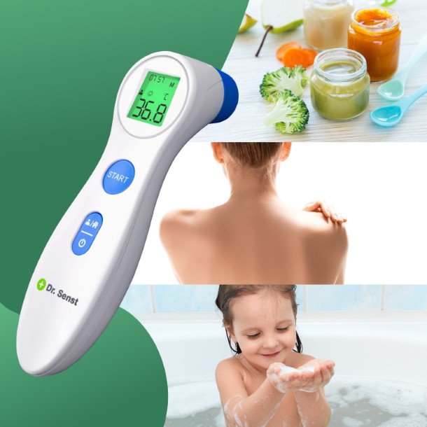 EAN 4250175854120 - Dr. Senst DET-306 Termómetro con sensor remoto Azul, Blanco Frente Botones imagen 4