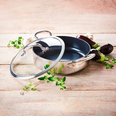 Greenpan Sartén + Tapa De Acero Inoxidable 26cm Cc003820-001