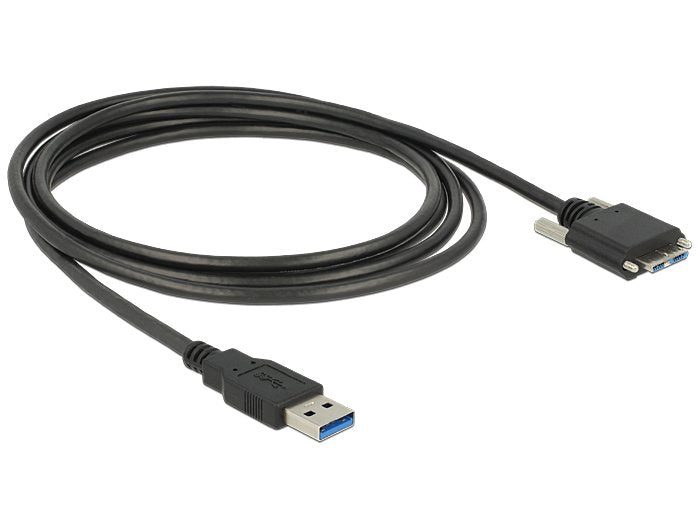 Delock 83599 Cable Usb 3.0 Tipo A Macho > Usb 3.0 Tipo Micro-B Macho Con Tornillos 3 M