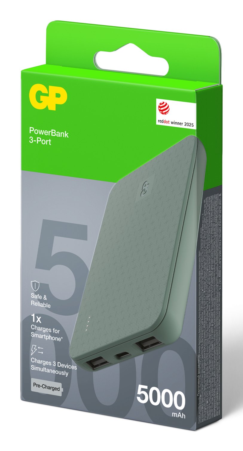 Gp Powerbank B+ Serie 5000 Mah Moosgrün